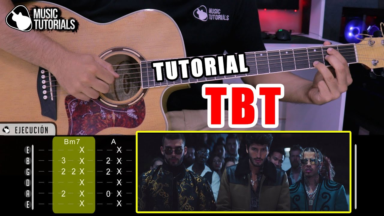 Cómo tocar TBT de Sebastian Yatra, Manuel Turizo, Rauw Alejandro en Guitarra (Tutorial + PDF GRATIS)