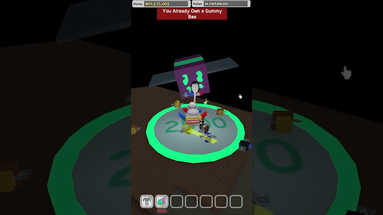 Unlocking the GUMMY BEE in Bee Swarm Simulator!