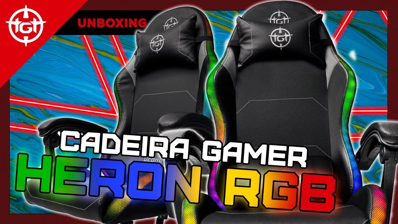 UNBOXING CADEIRA GAMER TGT HERON RGB