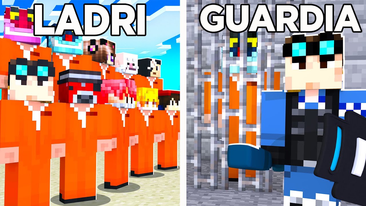 I MIEI AMICI SCAPPANO DALLA MIA PRIGIONE! GUARDIE E LADRI SU MINECRAFT!!