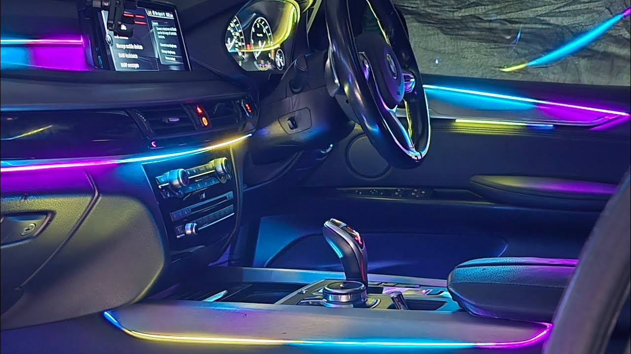 Bmw X5 ambient lighting install by theonestopLEDshop #bmw #bmwx5 #ambientlighting #led