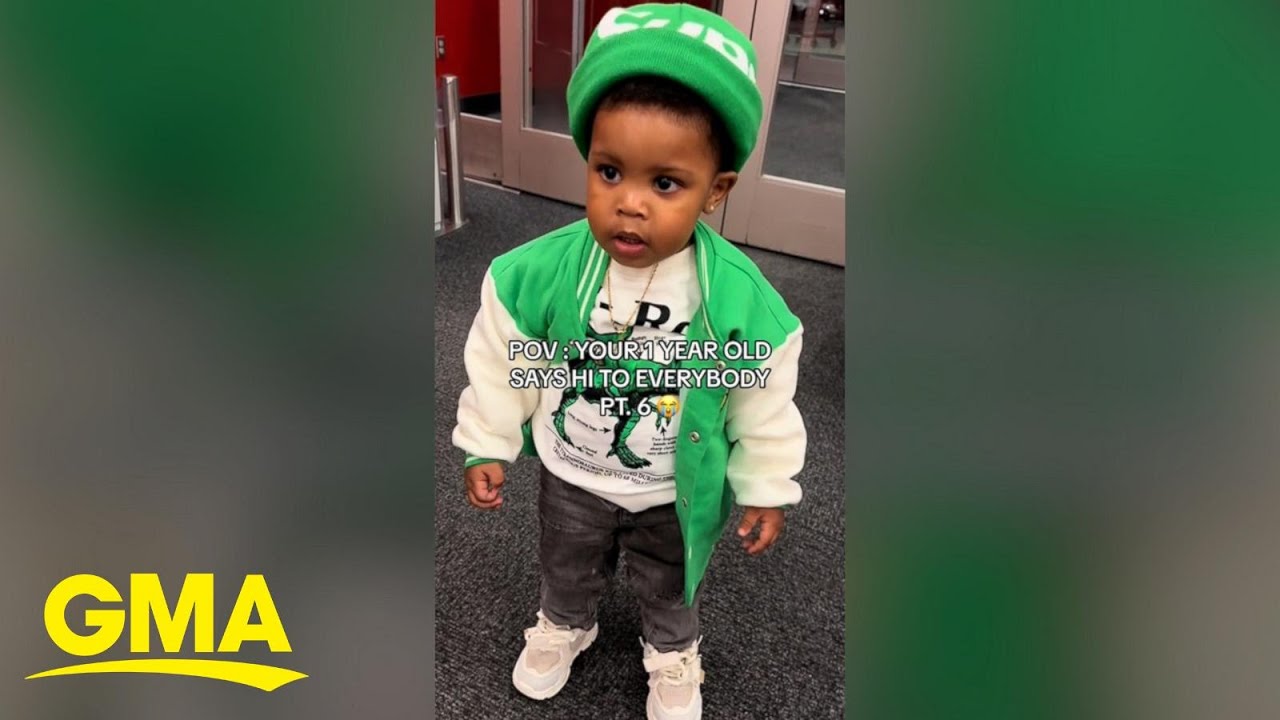 Adorable toddler goes viral for saying hi to everyone in the store