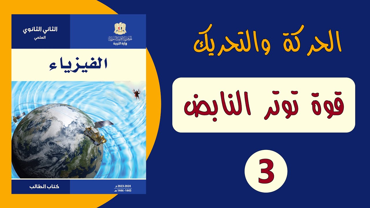 قوة توتر النابض ج3 ( حادي عشر فيزياء )