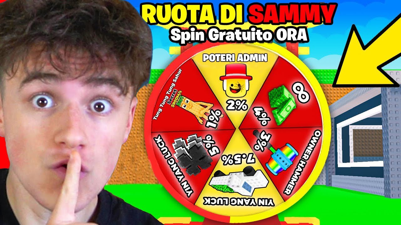 HO GIRATO LA RUOTA SEGRETA ADMIN di SAMMY su ROBLOX STEAL A BRAINROT!