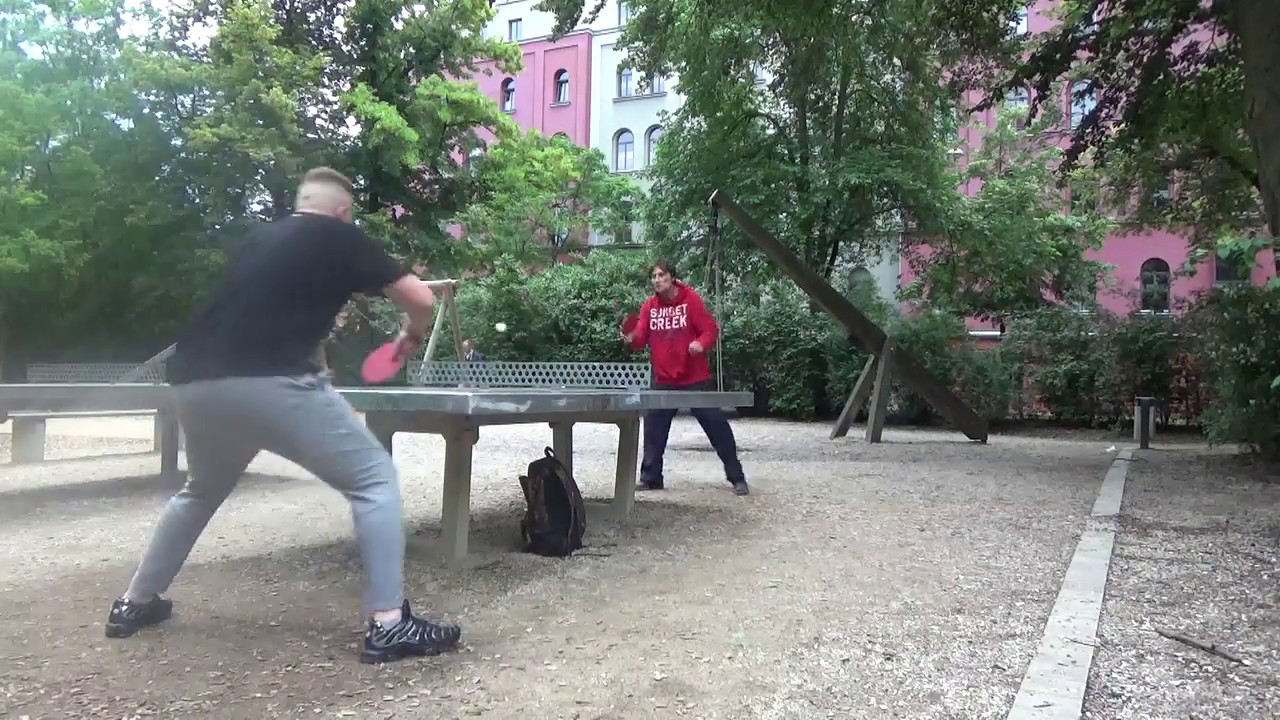 Steinb vs Steinb Steinplatte Frauenschule 20200617 Outdoor Table Tennis 16