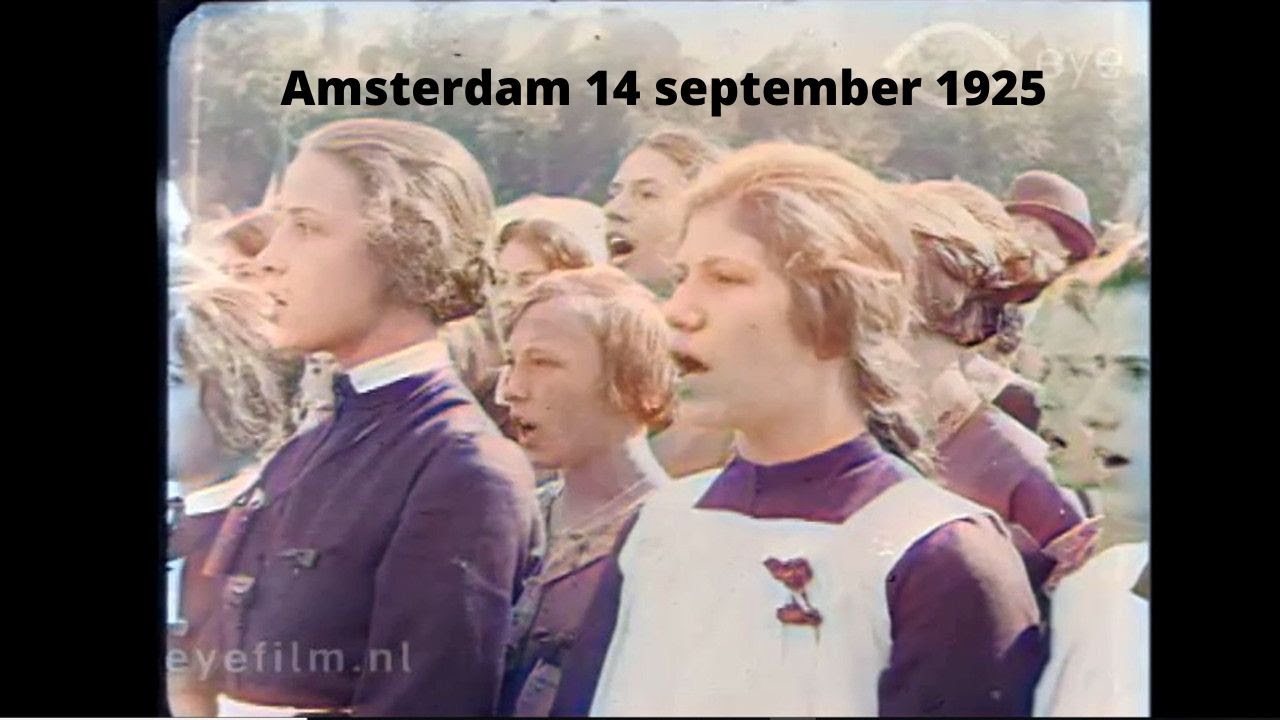Amsterdam 14 september 1925 Feestelijkheden ter gelegenheid van het 650-jarig bestaan [DeOldify]