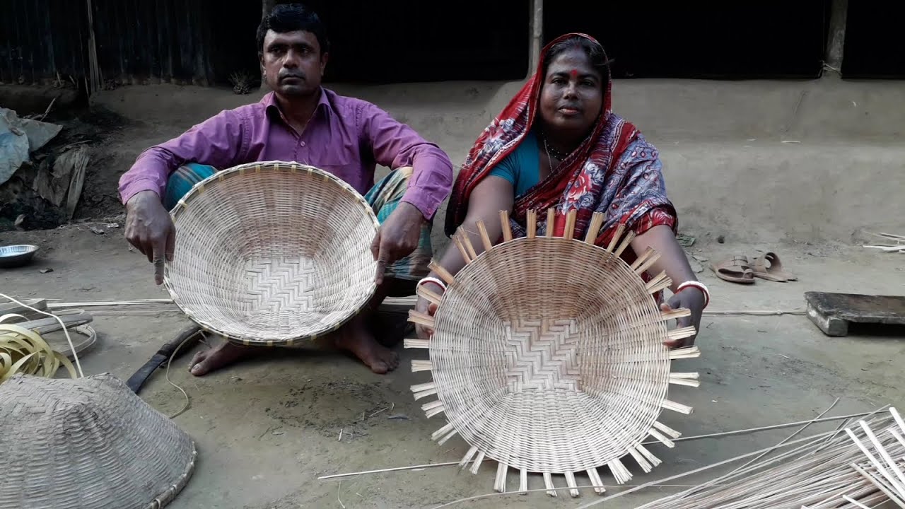Amazing Bamboo works, Bamboo basket making | বাঁশের ঝুরি  তৈরি