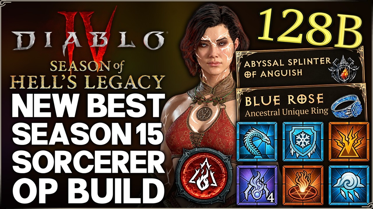 Diablo 4 &mdash; Новый лучший и самый имбовый билд на Волшебника: Ледяные шипы 15-го сезона = Гайд на л...