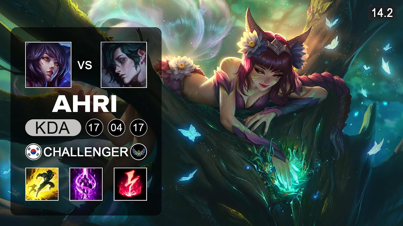 Ahri vs Hwei Mid - KR Challenger - Patch 14.2 Season 14