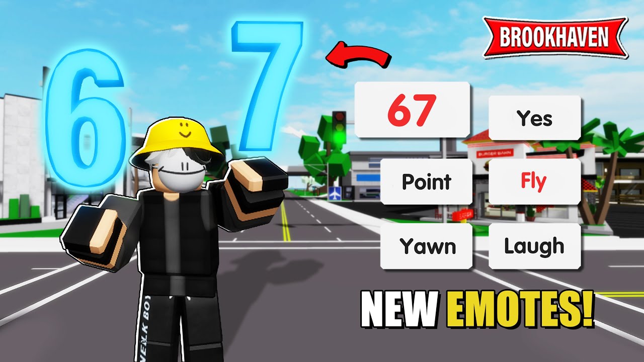 NEW UPDATE!! EMOTES SIX SEVEN 67 & PROP CONTROLS Di Brookhaven - Roblox