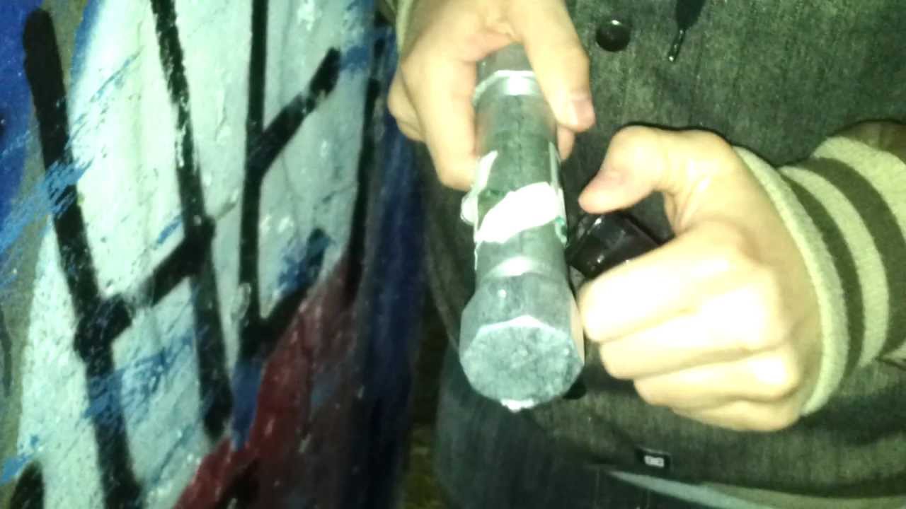 Homemade pipe bomb explosion