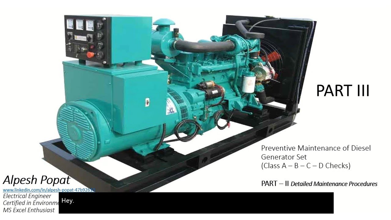 Diesel Generator Set Preventive Maintenance Part III (Faults, Alarms & Troubleshooting)