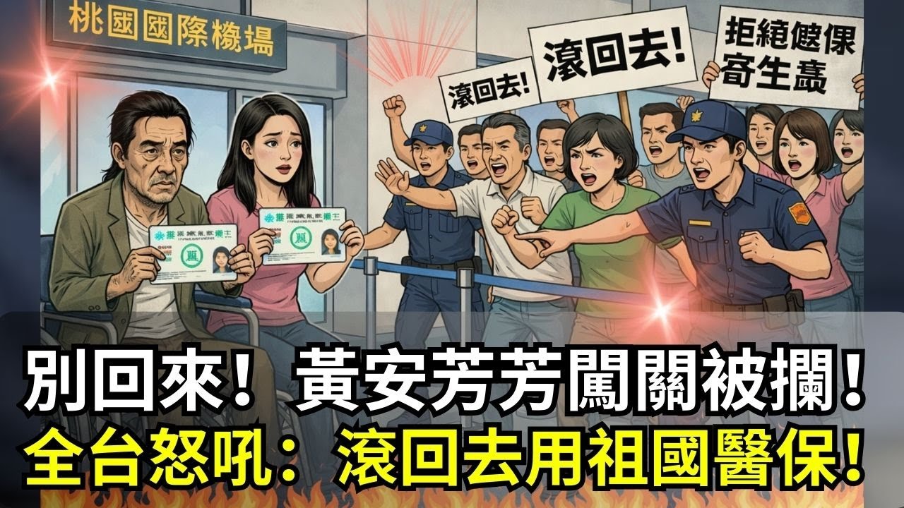 別回來！黃安、方芳疑現身桃園機場「闖關」遭攔？2026最無恥一幕：平時罵台灣，生病卻想回來用健保…全網怒吼：滾回去！#健保 #公平 #桃園機場