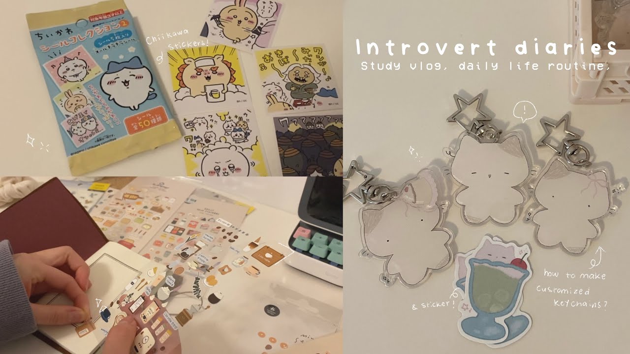 Introverts Diaries 🏠: Studying, school vlog, daily routine, unboxing my own keychains (ft. GS JJ)