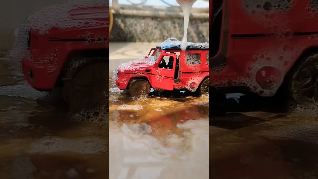 Car washing video | Mercedes Benz G-Wagon G-Class | Scale model miniature | Dirty mud shampoo wash
