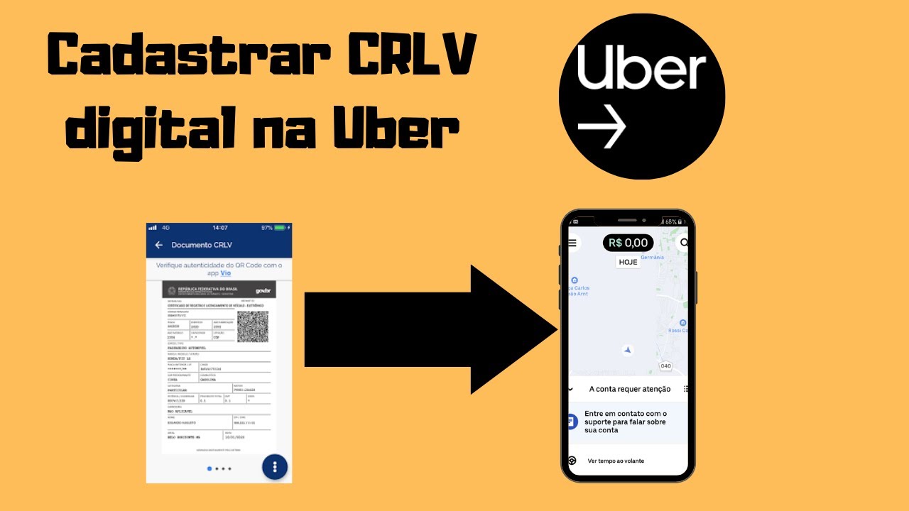 Como cadastrar seu certificado de ve&iacute;culo digital na Uber e n&atilde;o perder corridas