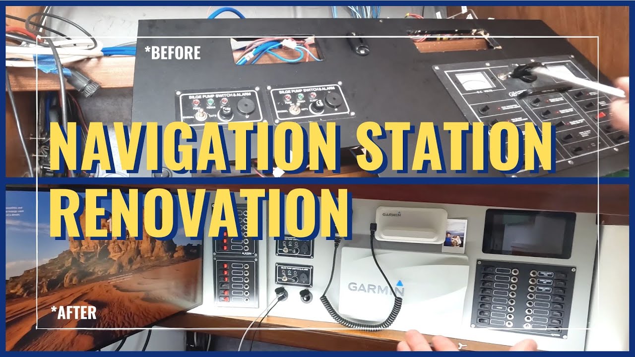 E06 New NAVIGATION TABLE on our SAILBOAT, Garmin 1022, 115i VHF, Rasberry Pi Cerbo GX