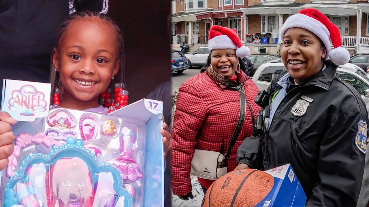 Philly police officers spend Christmas Day delivering gifts to families