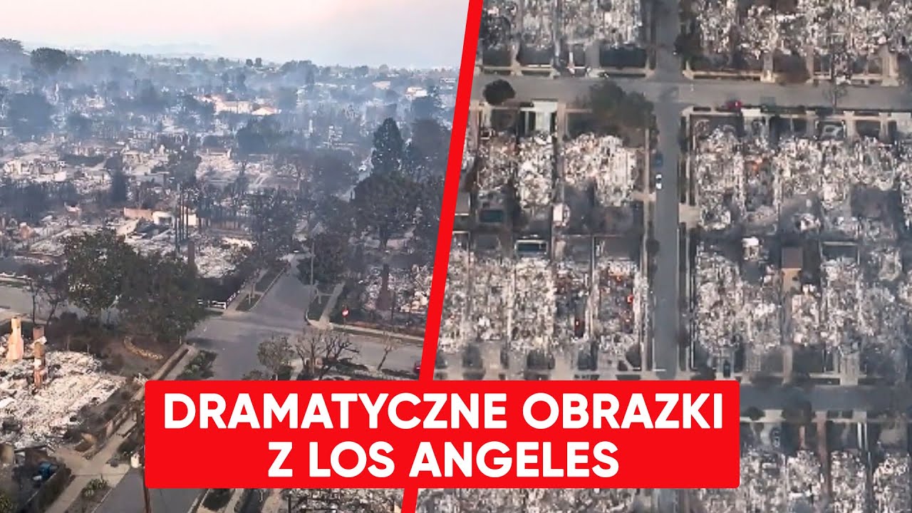 Piekło w Los Angeles. Potężna skala zniszczeń. Nagrania po pożarze w Mieście Aniołów