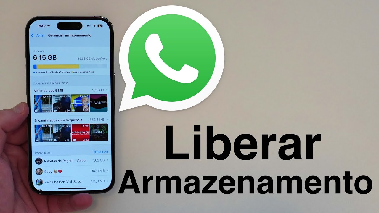 Como Liberar MUITO Armazenamento do WhatsApp no iPhone!