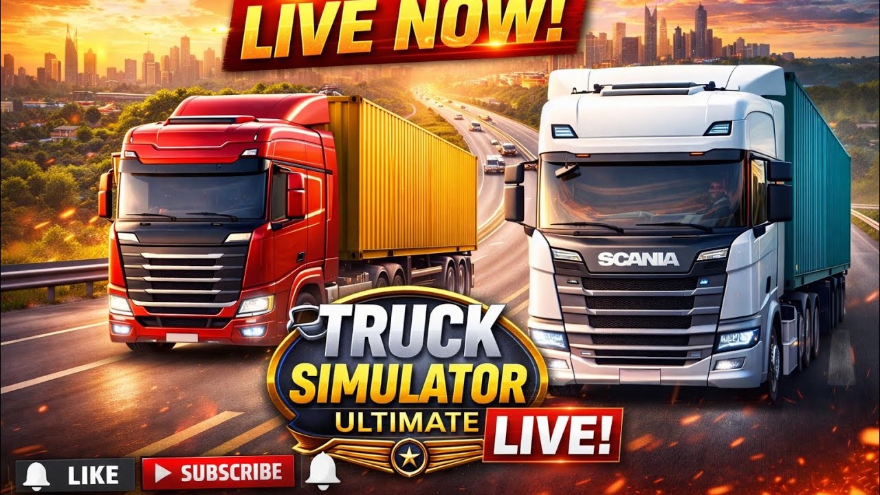 Low fuel ⛽+ rain + night driving Truck simulator ultimate dangerous road driving