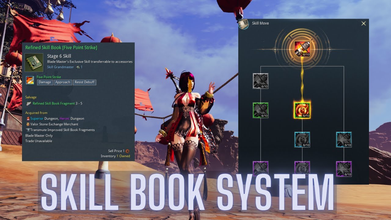 Blade & Soul Neo skill book system guide