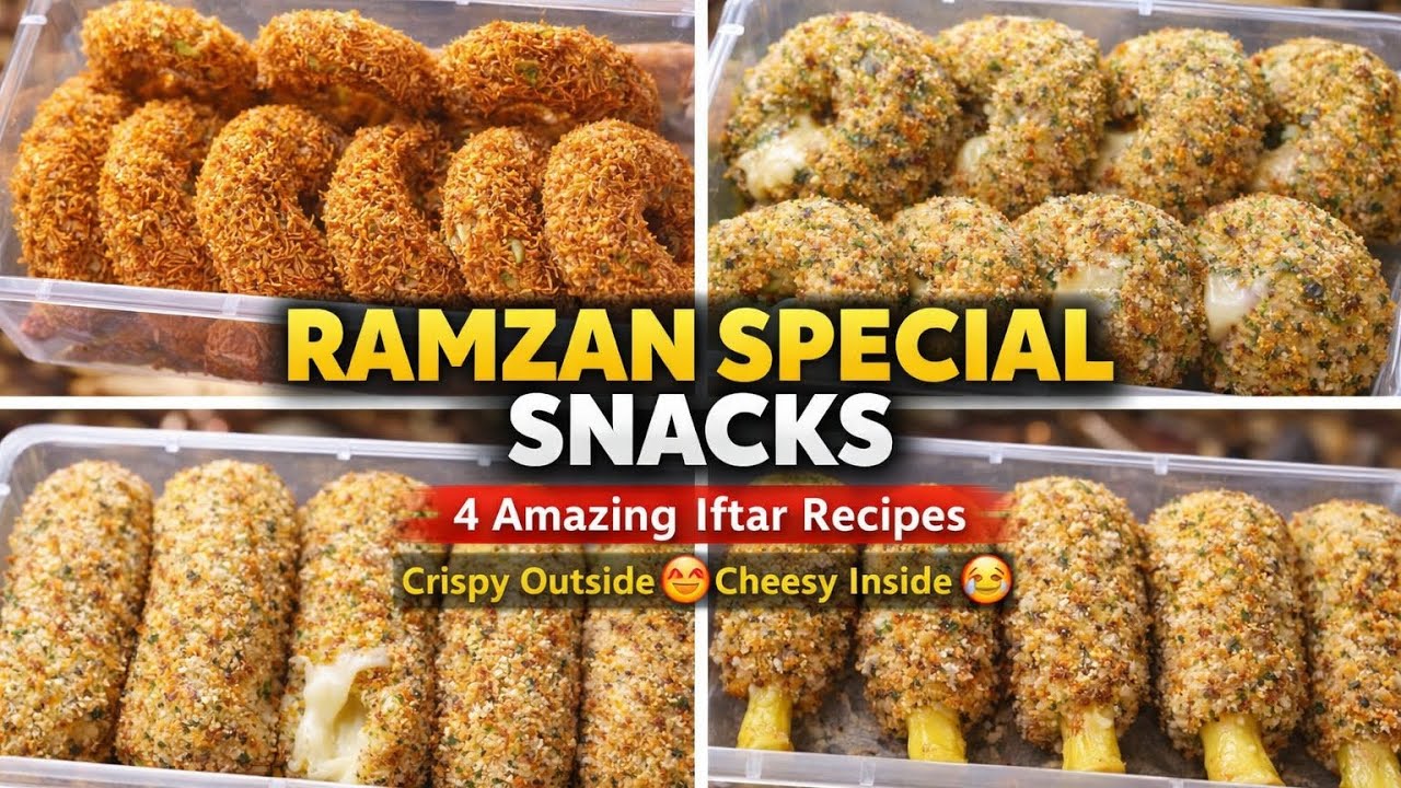 ✨Ramzan Special✨ 4 Easy & Tasty Snacks ❤️ इस रमज़ान ज़रूर बनाए ये चार recipe ❤️ #trending #trending 