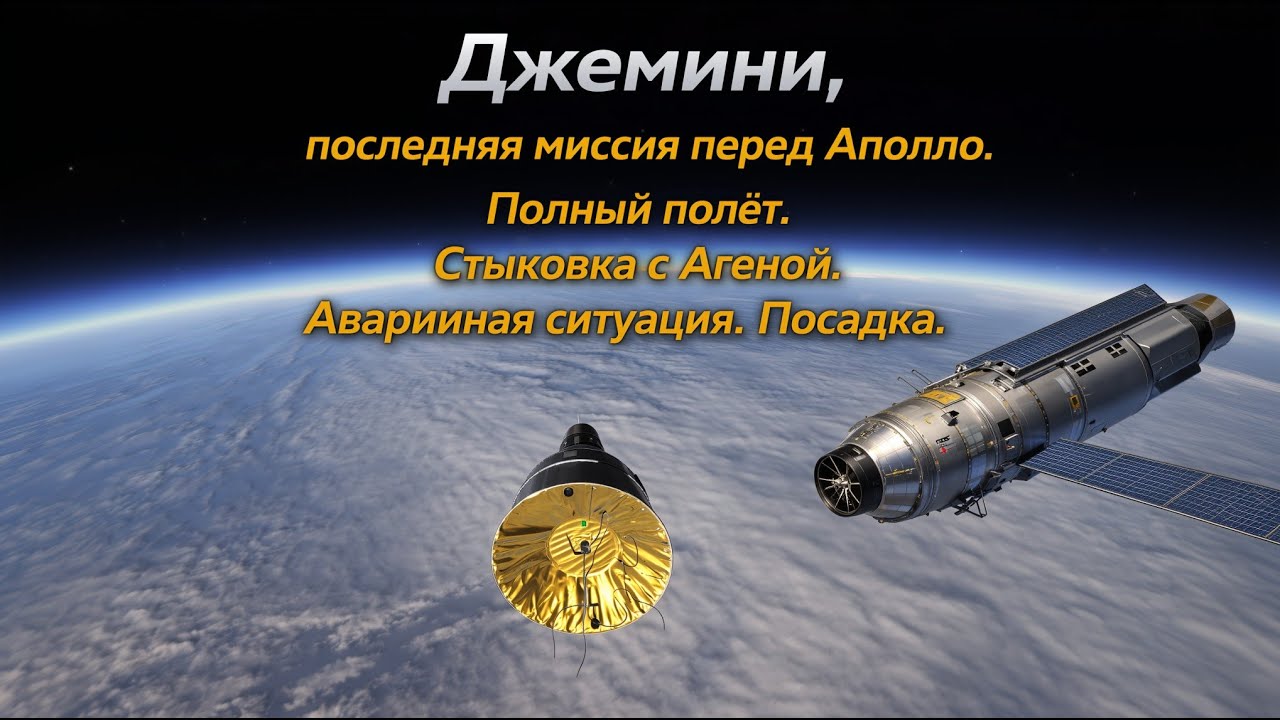 Gemini — Миссия 5 | Стыковка с Agena, аварийная ситуация и приводнение (Reentry)