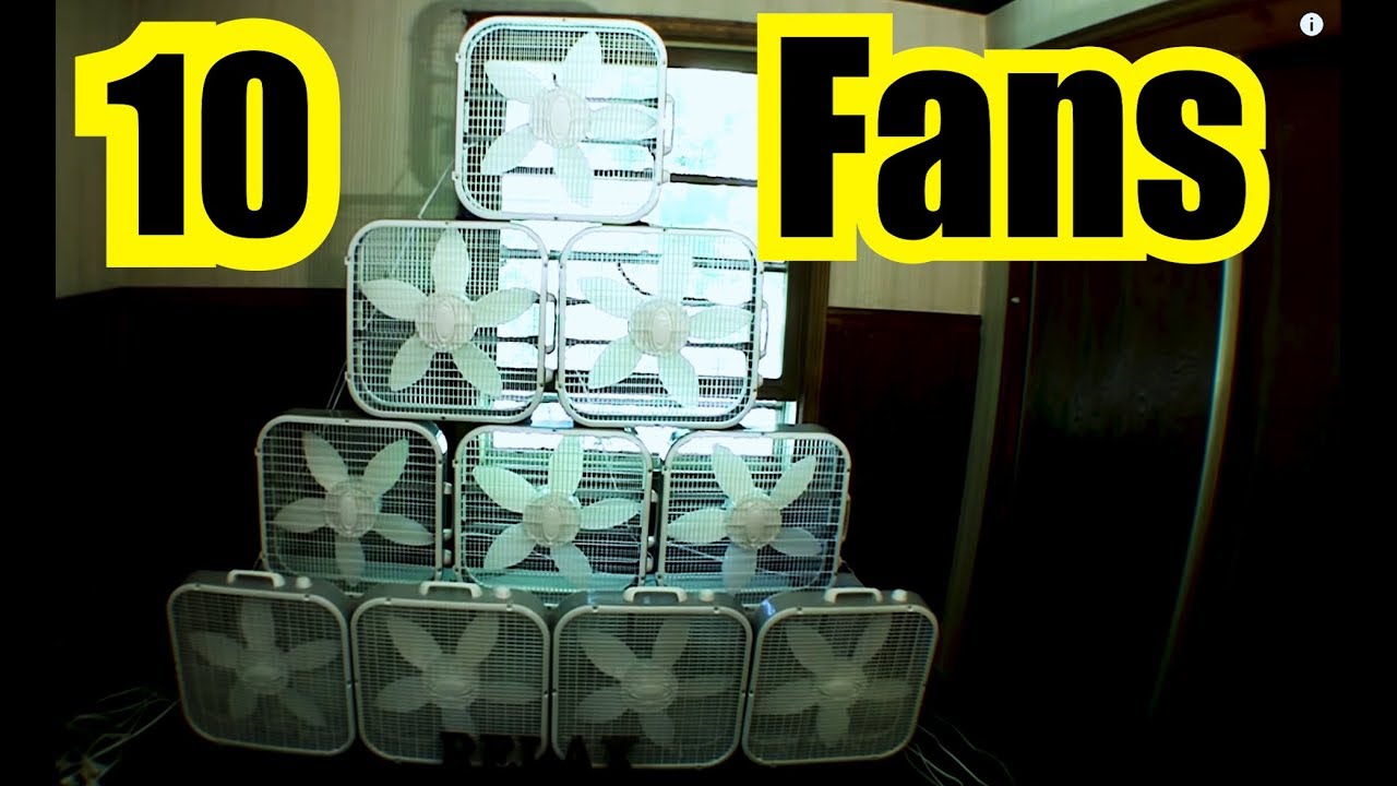 10 BOX FANS = LOUD FAN NOISE SOUND BLOCKER or SOUND MASKING FOR SLEEPING 10 HOURS