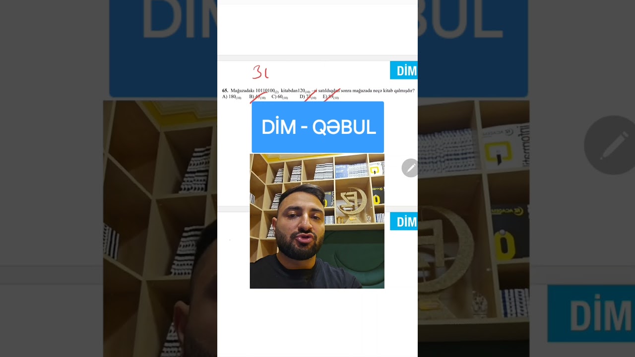 İNFORMATİKAdan qəbul sualı #informatika #test #izah
