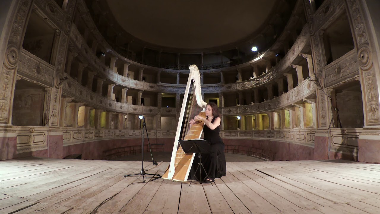 J.S. Bach Adagio from BWV 1001 - Flora Papadopoulos baroque harp