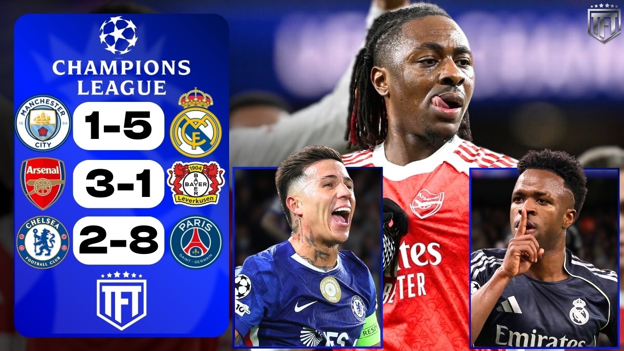 Eze WONDERGOAL! Arsenal 3-1 Bayer Leverkusen | Chelsea SMASHED! Chelsea 2-8 PSG | Man City CRASH OUT