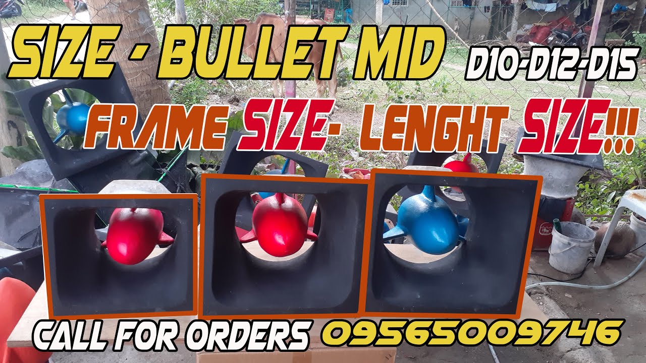 SIZES OF D10- D12- D15 BULLET MID FIBER | GALO AUDIO WORKS