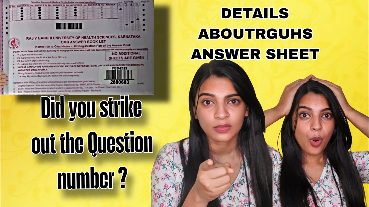 ||RGUHS ANSWER SHEET||DETAILS ABOUTBOOKLET||HUMANGENRE||BSCNURSING||#bscnursing#rguhs #tipsandtricks