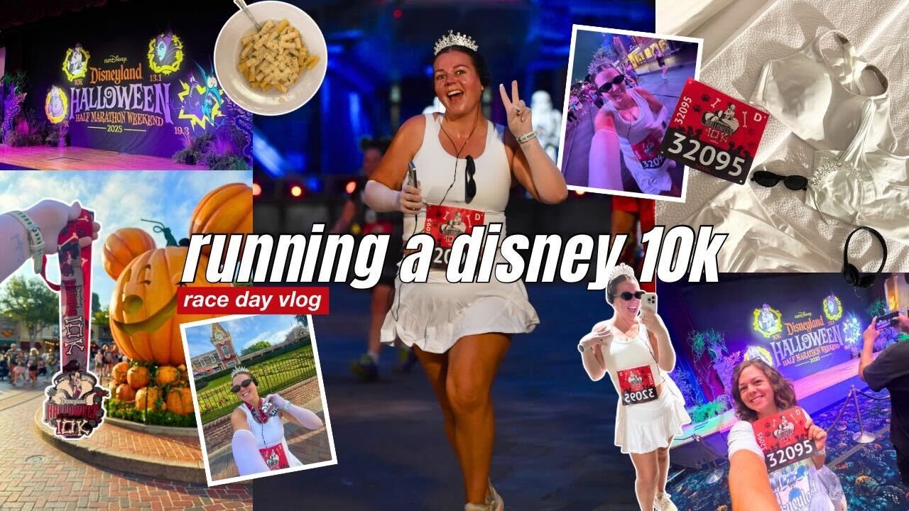 running a 10k race at Disneyland! race day vlog!