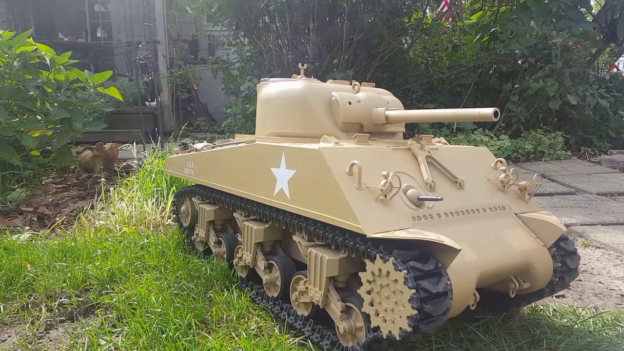 1/6th Scale Dragon Sherman Tank - Driving Test #2 - Spyker Workshop
