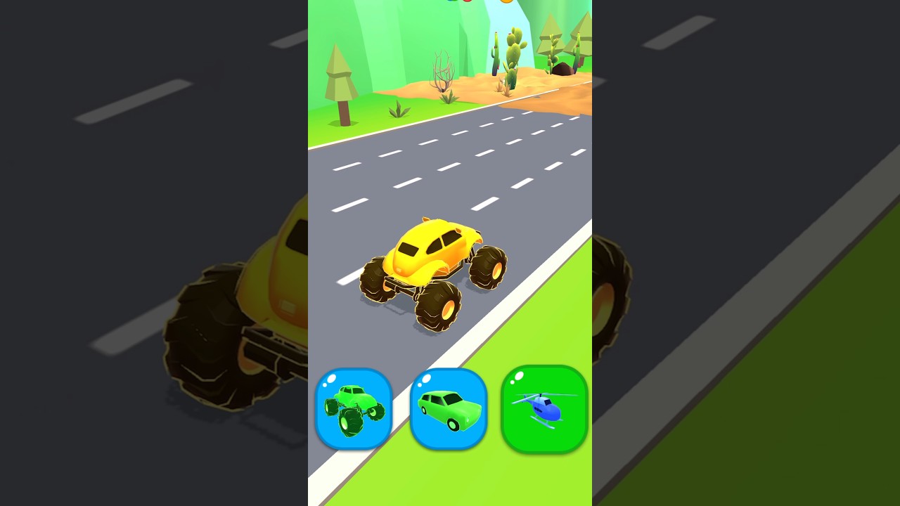 Shape Shifting Game #shorts #shapeshifting  #gaming #car
