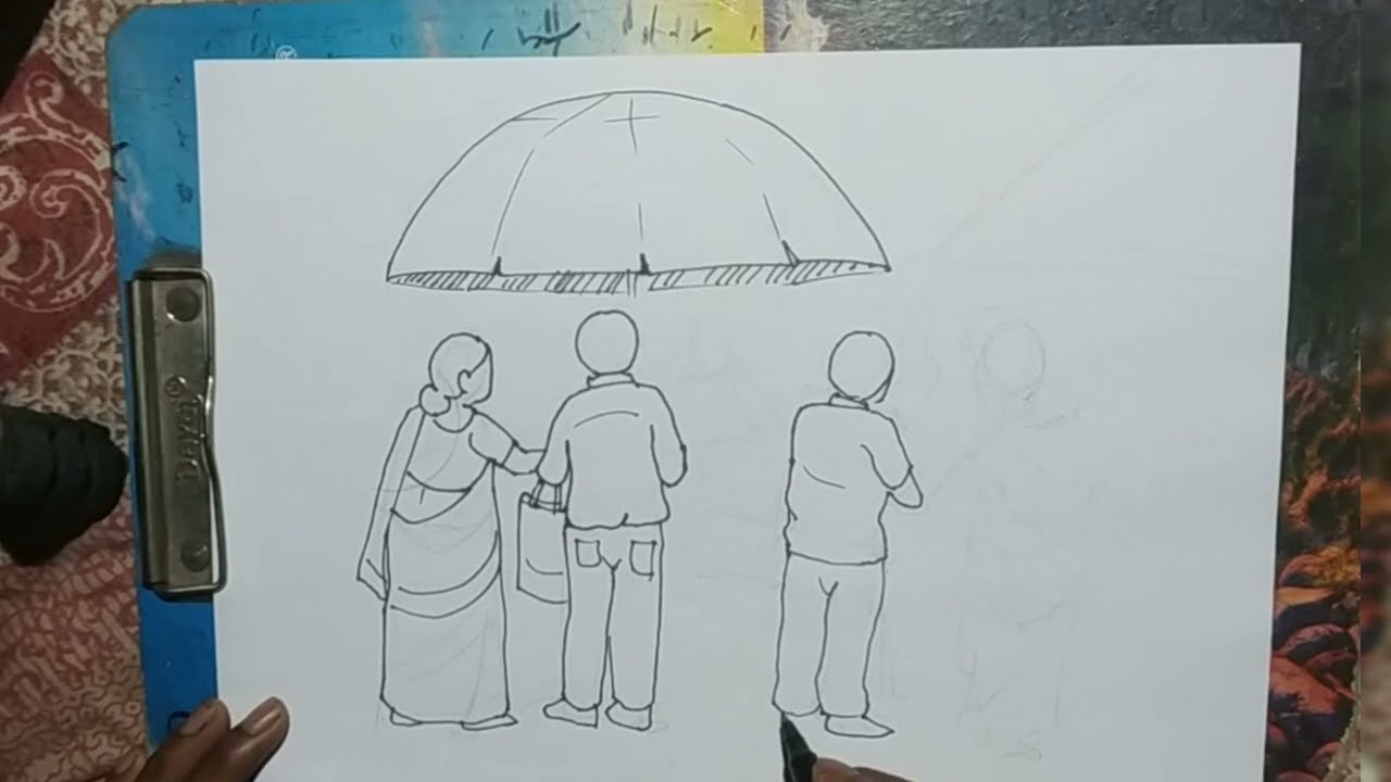 How to drawing the Market || How to drawing the Market step by step
