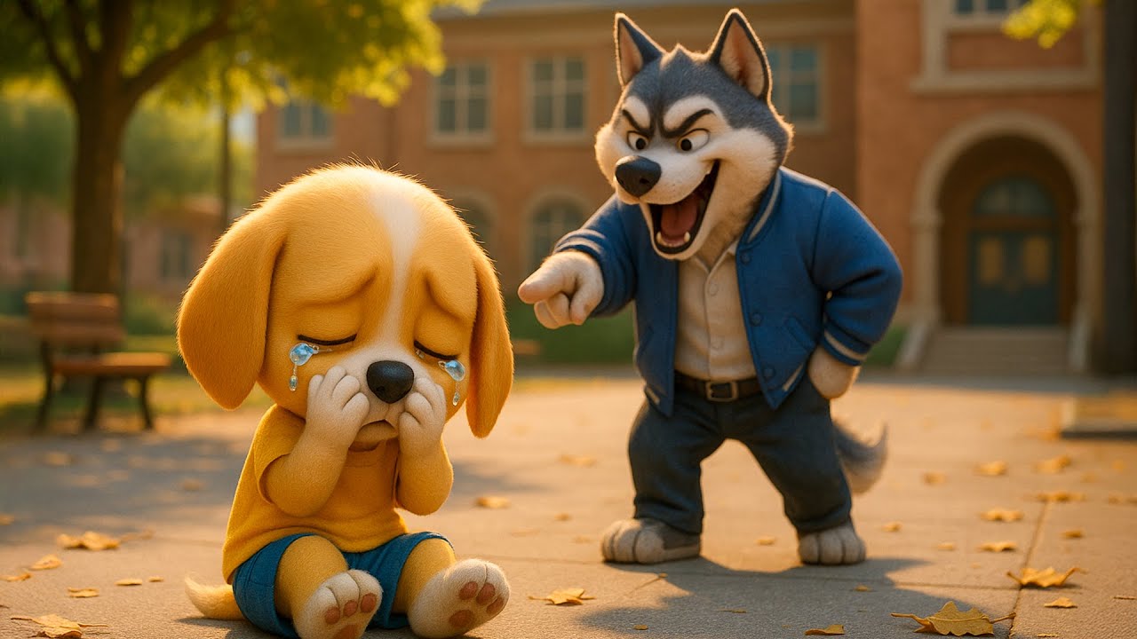 Ginger - A skinny baby puppy becomes a fighter and defeats the bully who bullied him #ginger #puppy