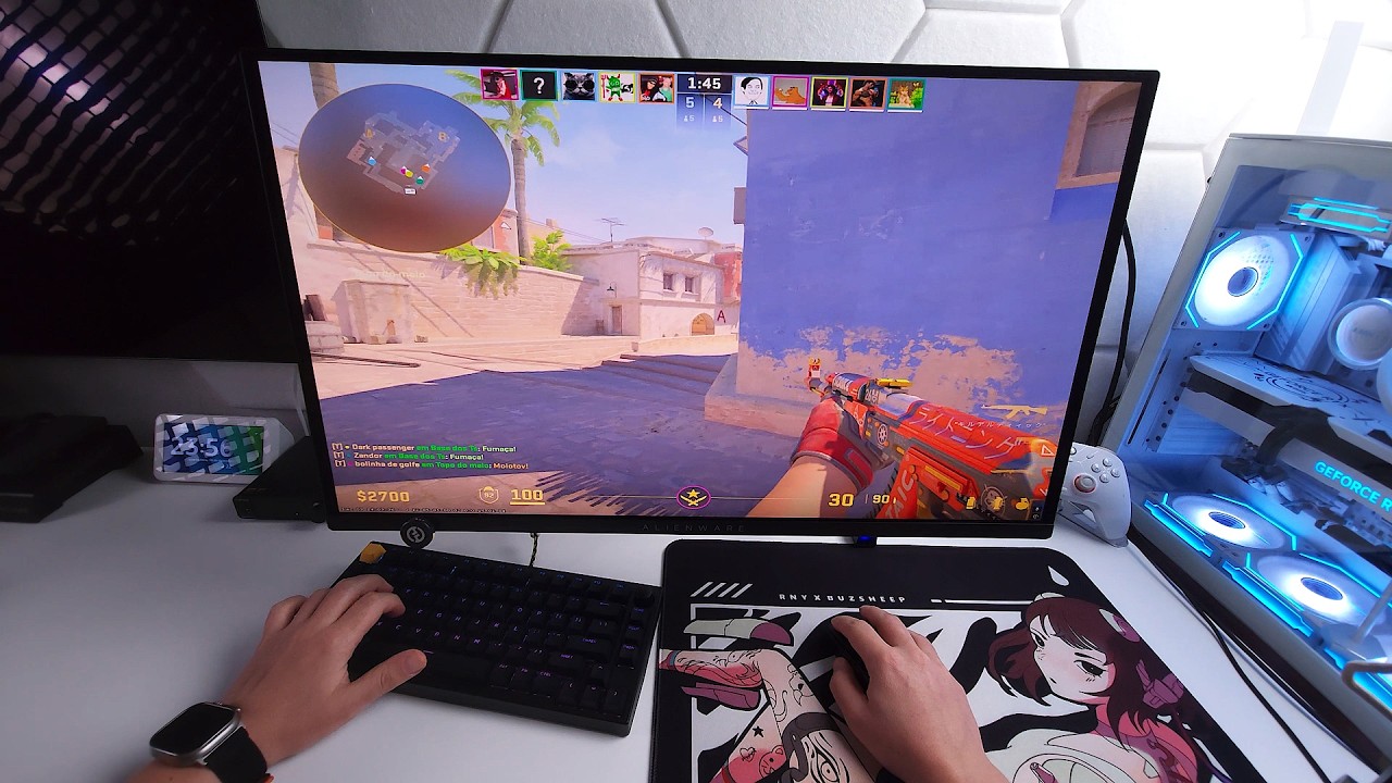 Playing CS2 with a 360hz refresh rate and a TINY mouse!