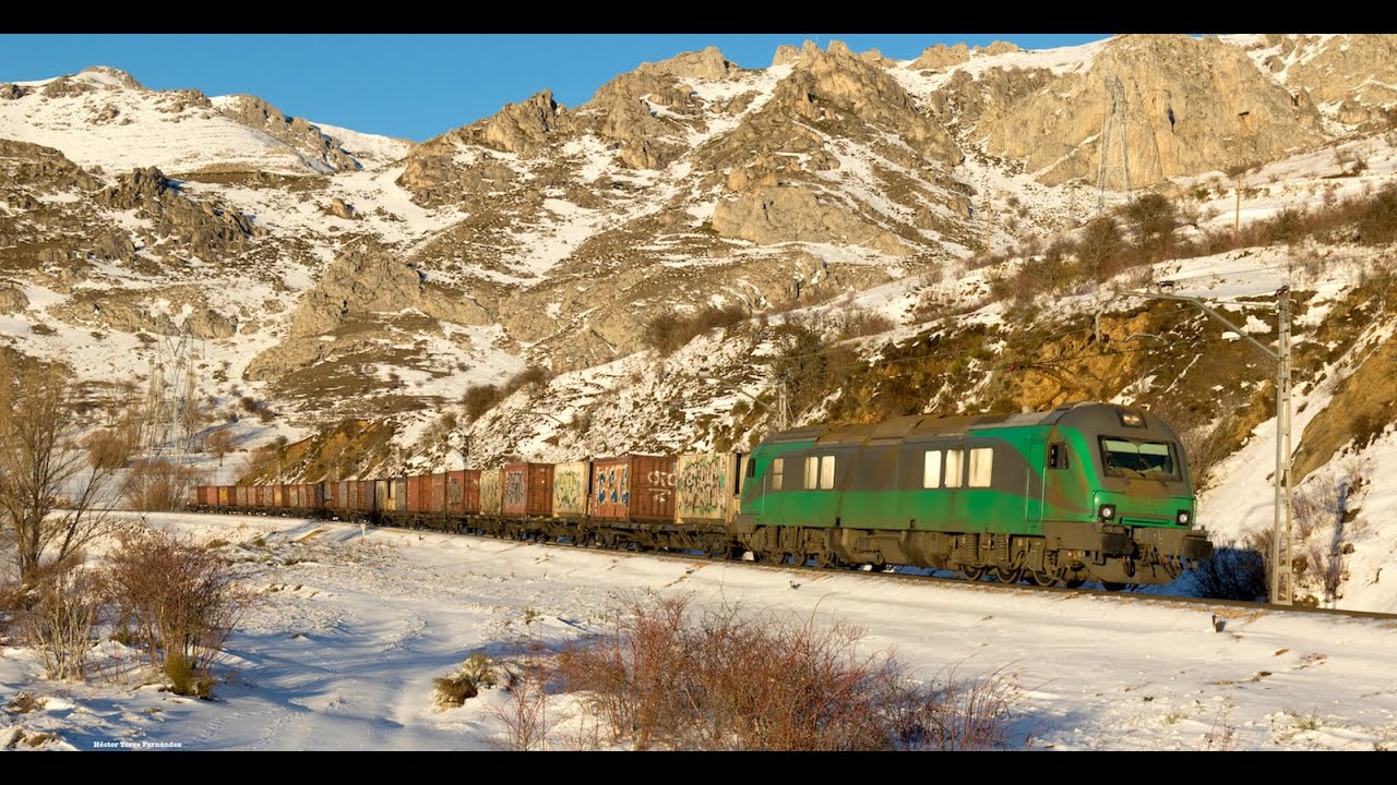 Trenes mercancías carbón a Ponferrada por la Rampa de Payares.  Comsa Rail Transport