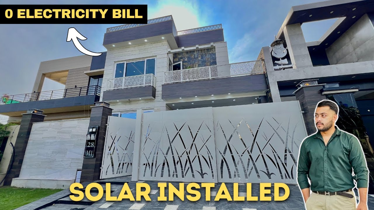 12 Marla Luxury Modern House with ( 0 ELECTRICITY BILL ) on Prime Location