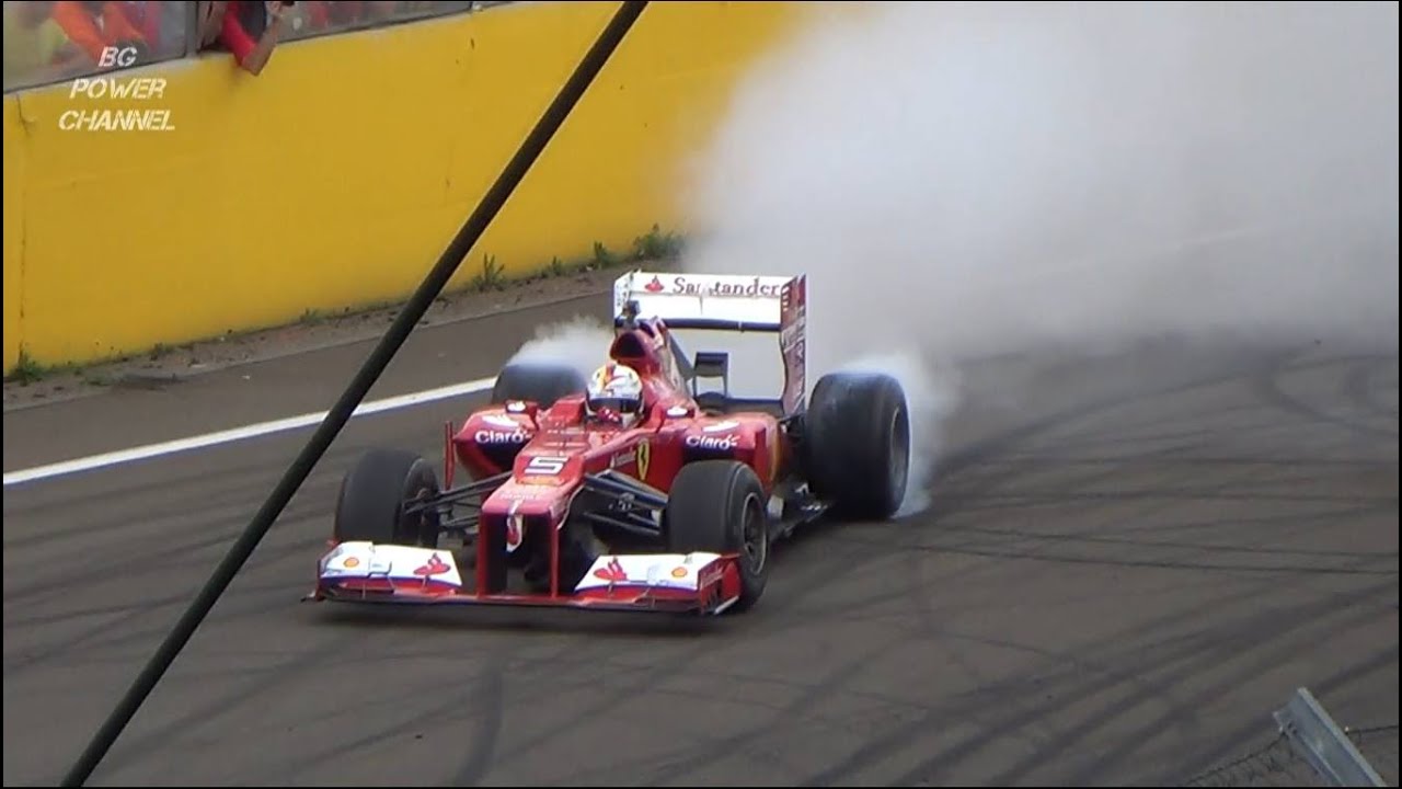 Sebastian Vettel HUNGARORING 2015 FERRARI RACING DAYS FULL SHOW BURNOUT V8