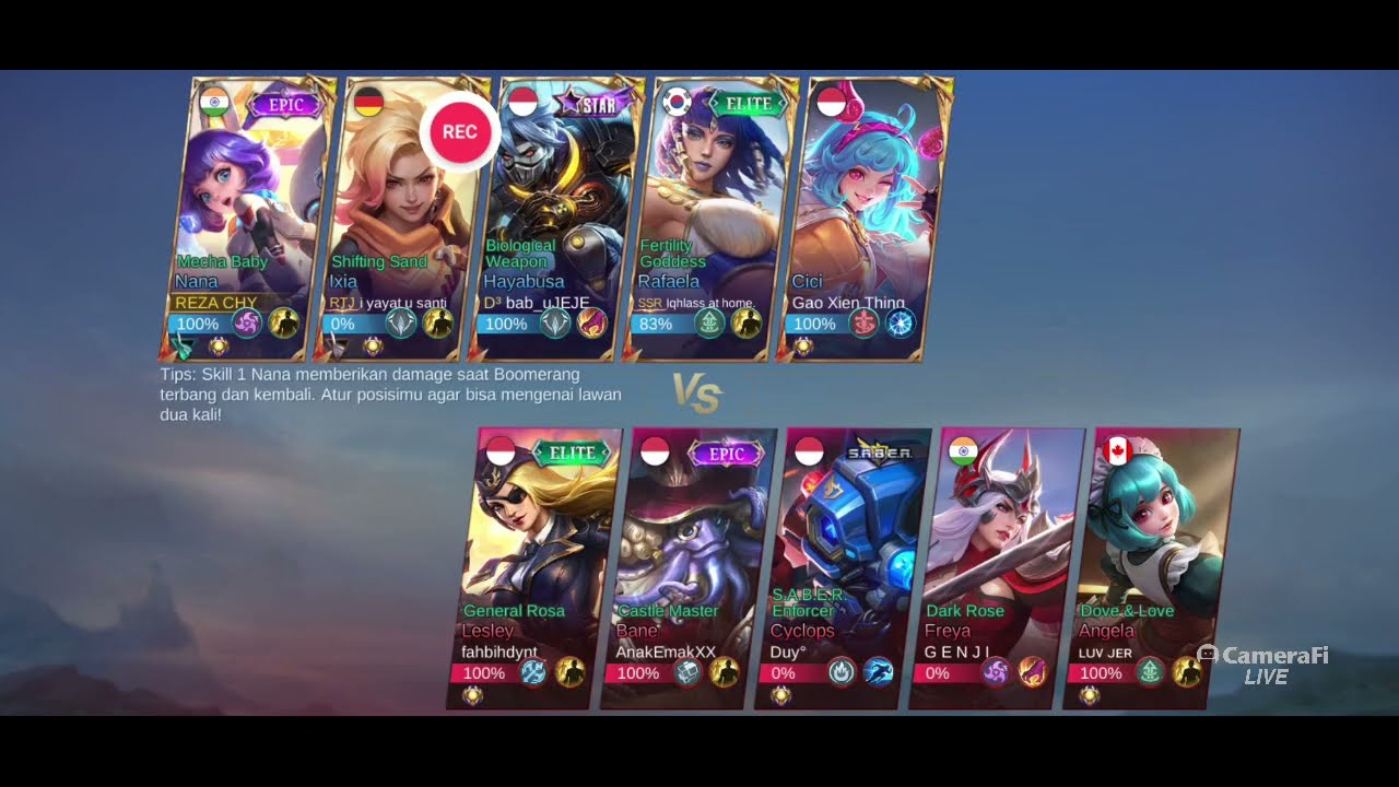 NANA SOLO RANK LEGEND MOBILE LEGENDS