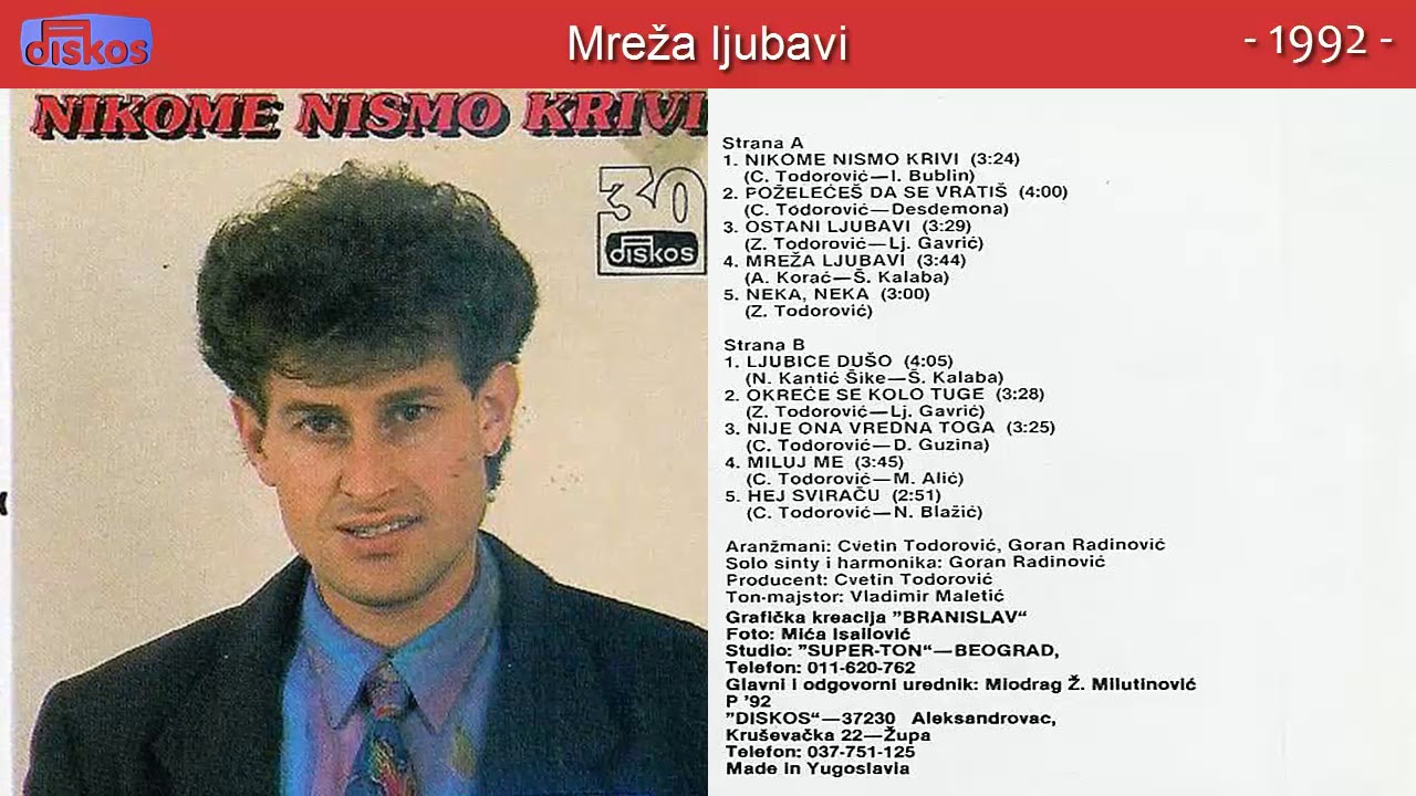 Nihad Kantic Sike - Nikome nismo krivi - (Audio 1992) - CEO ALBUM