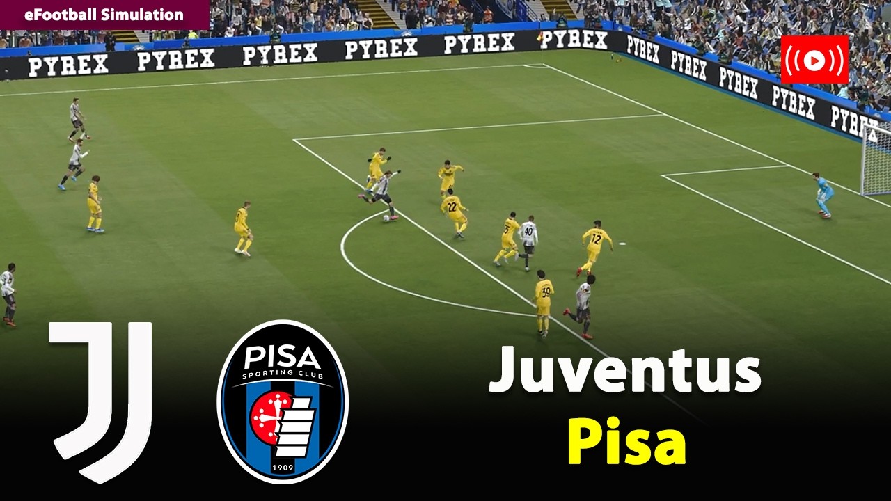 🔴Juventus vs Pisa | Serie A 2025/26 | eFootball PES21 Simulation