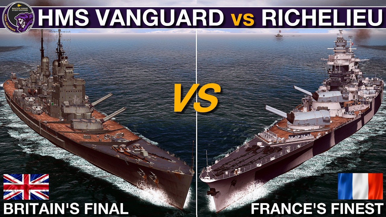 HMS Vanguard против Richelieu | Последний британский линкор против лучшего французского | Морская...