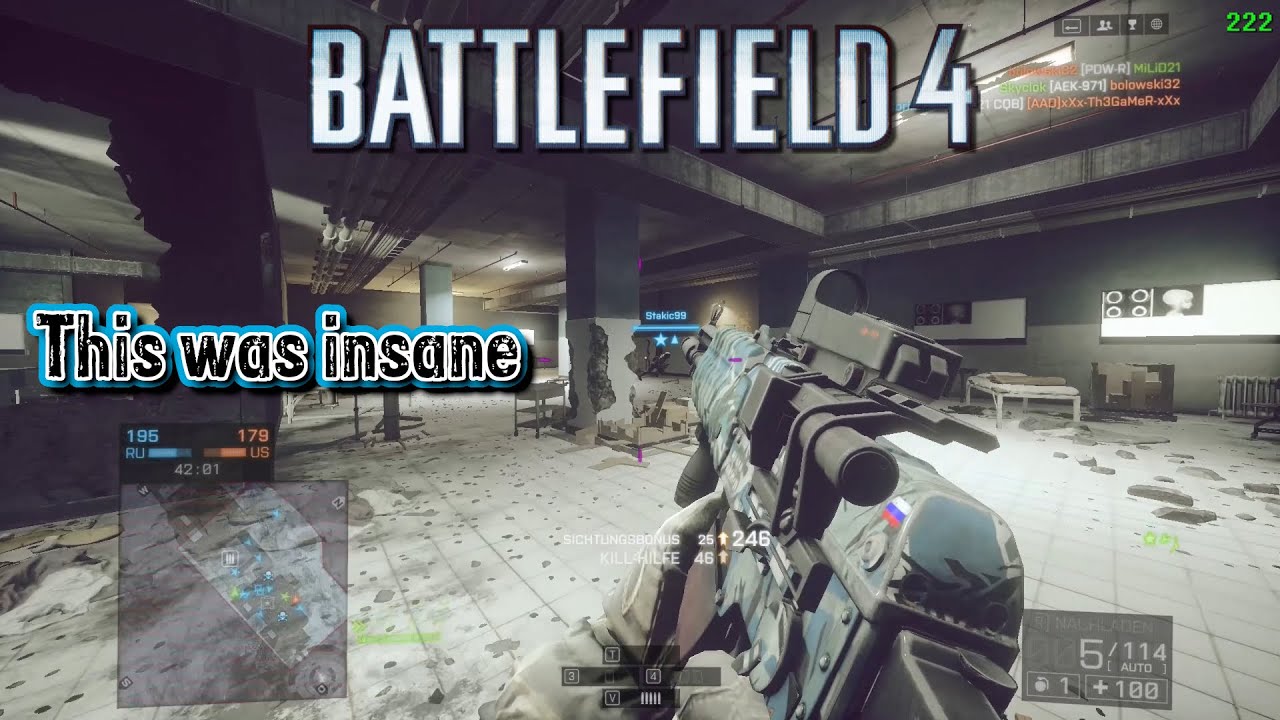 This was insane - AEK-971 Gameplay Operation Locker Battlefield 4