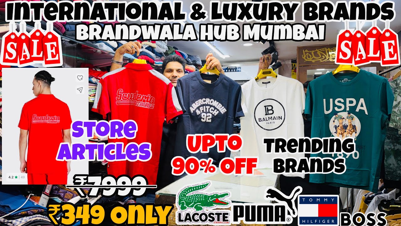 International & Luxury Brands 🔥 | Upto 90% Off | Branded Tshirts,Shirts | Branded Clothes in Mumbai