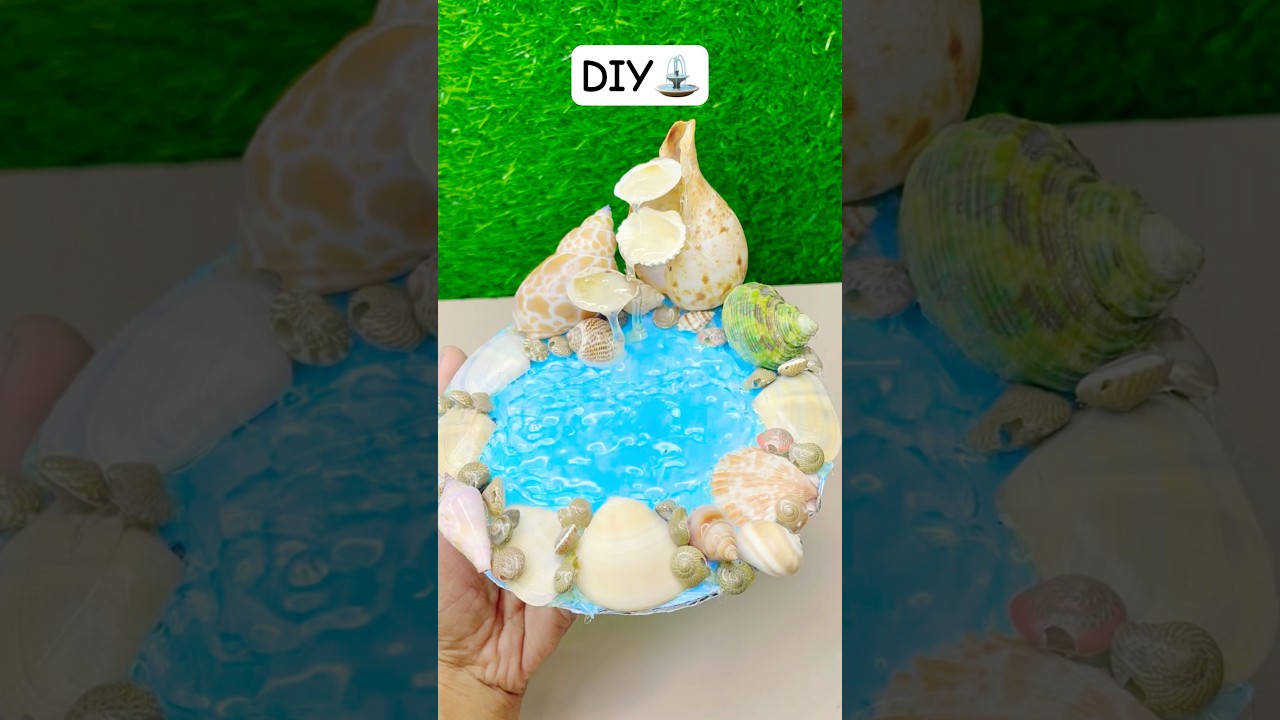 DIY ⛲️ waterfall with hot glue #homedecor #trending #craftideas #handmade #fountain #shortviral #diy